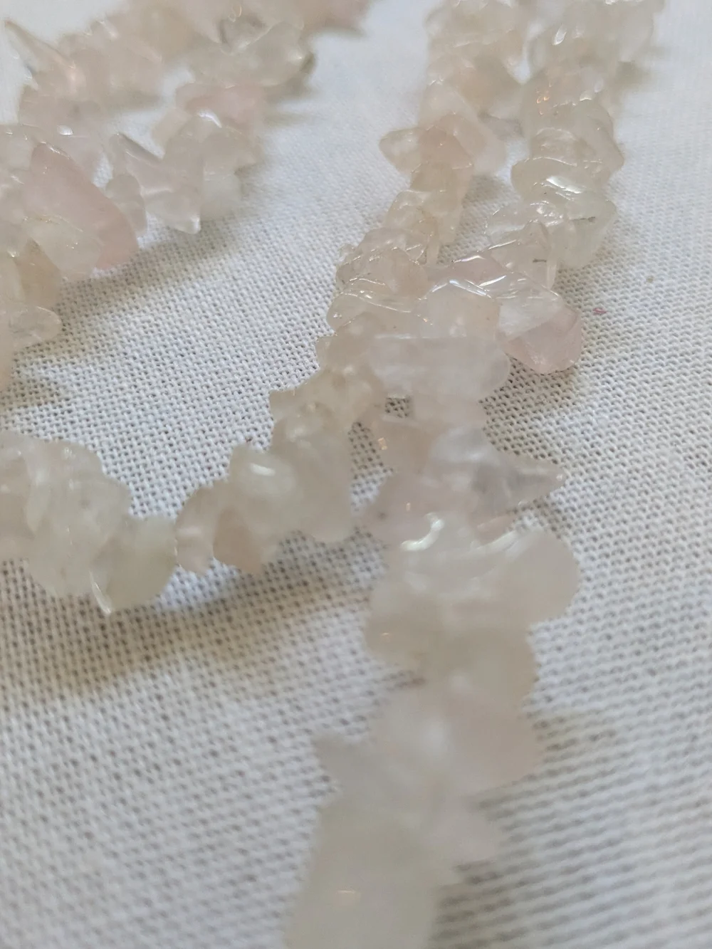 Rose Quartz Chip Necklace / Bracelet- Women's Pink Gemstone Jewelry